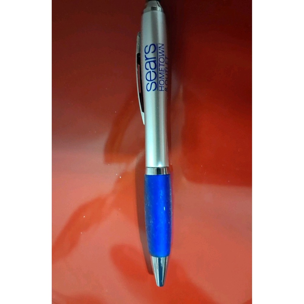 Vintage‎ Sears Honetown Outlet Metal Pen Silver Blue